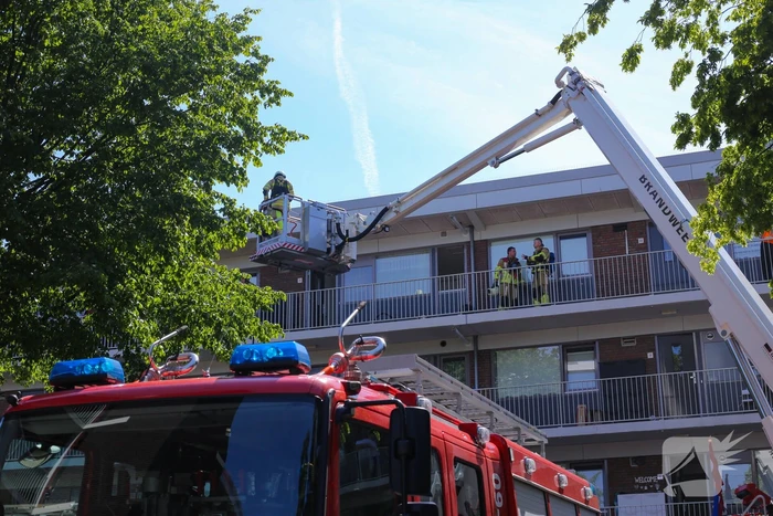 Brand op derde verdieping in flatwoning