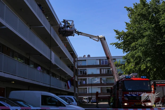 Brand op derde verdieping in flatwoning