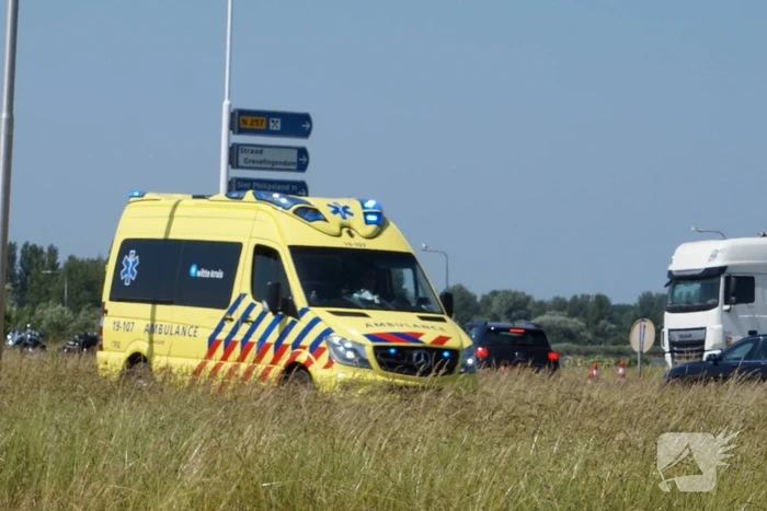 Motorrijder gewond bij botsing met auto