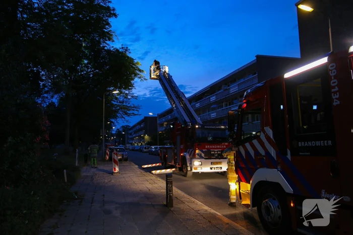 Brandweer verwijdert grote tak van boom