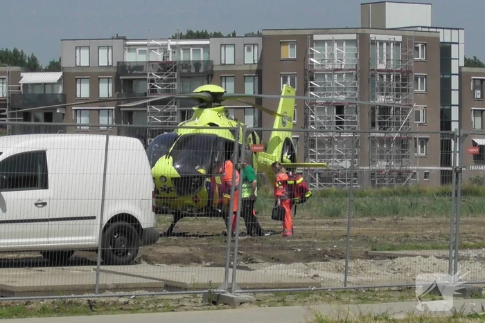 Traumahelikopter landt op bouwterrein voor incident