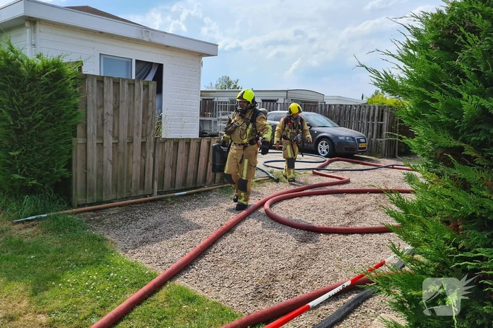 Brand in stacaravan Park de Randstad