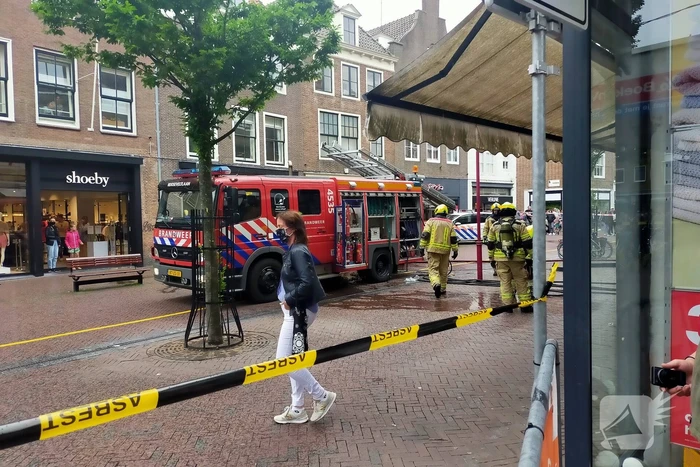 Brandweer blust brand in Hema