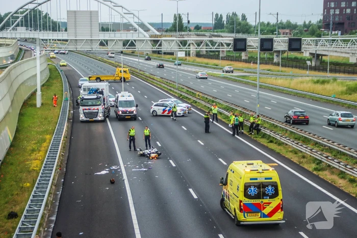 Motorrijder overleden bij ongeval op snelweg