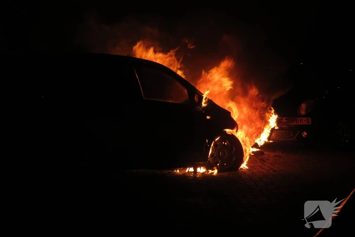 Twee auto's door brand verwoest