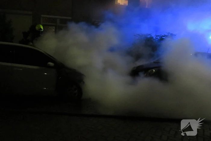 Twee auto's door brand verwoest