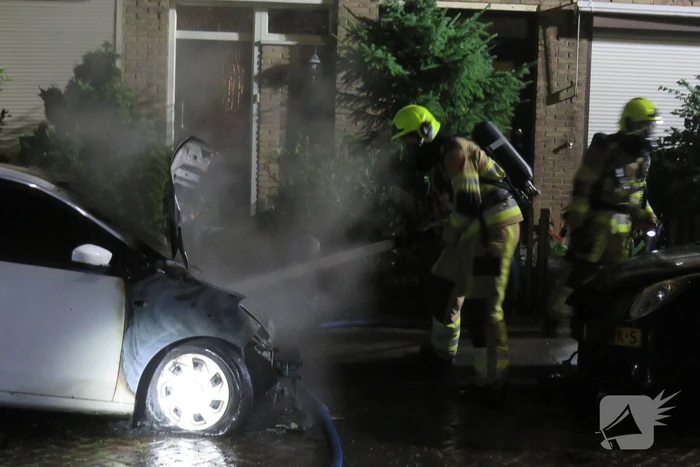 Twee auto's door brand verwoest