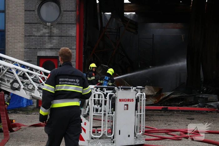 Brand in pand industrieterrein