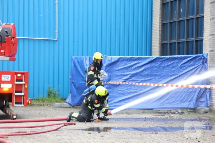 Brand in pand industrieterrein