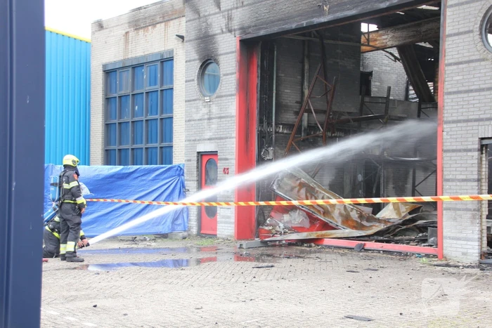 Brand in pand industrieterrein