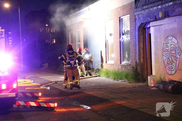 Brand in voormalig kantoorpand