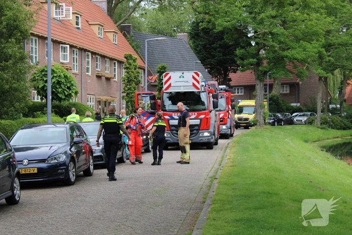 Traumahelikopter landt in park