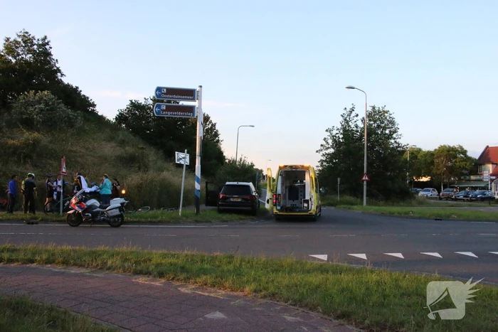 Wielrenners botsen op fietspad