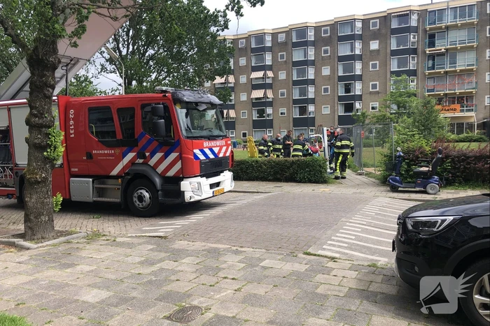 Vrouw uit scootmobiel gevallen