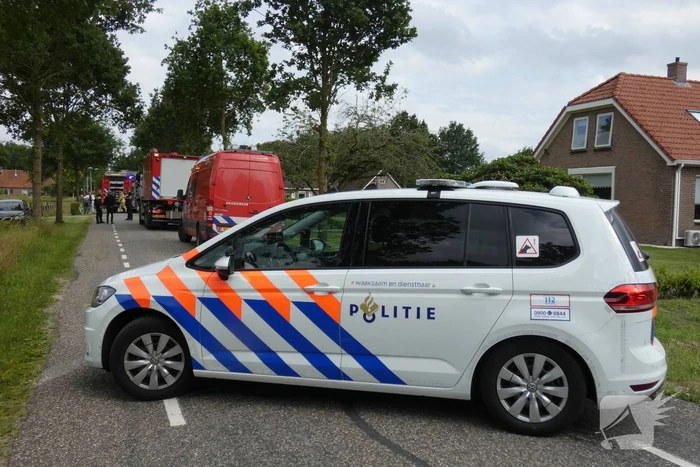 Stuk struiken gaan in vlammen op