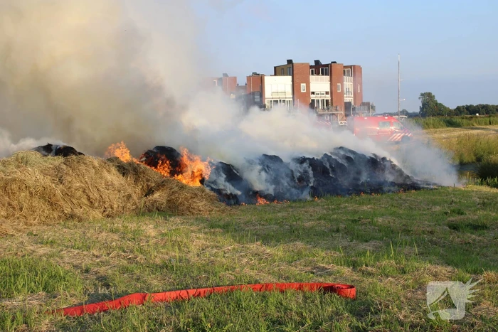 Veel rook bij brand in berg gras
