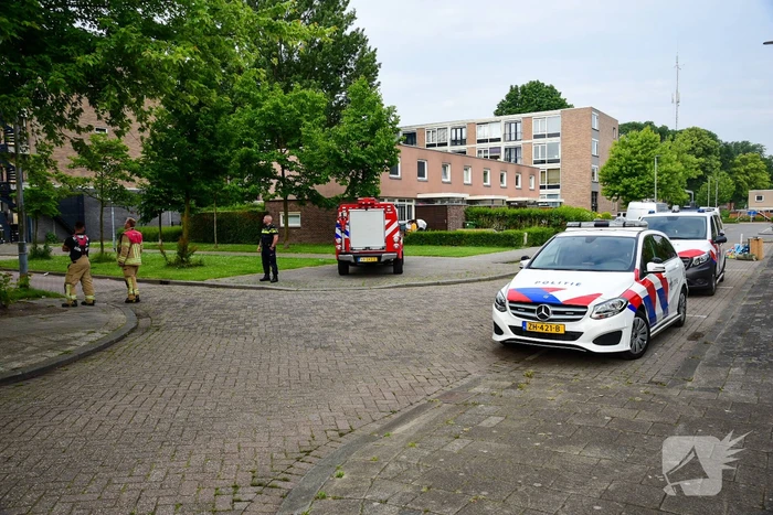 Bank in kelderruimte in brand gevlogen