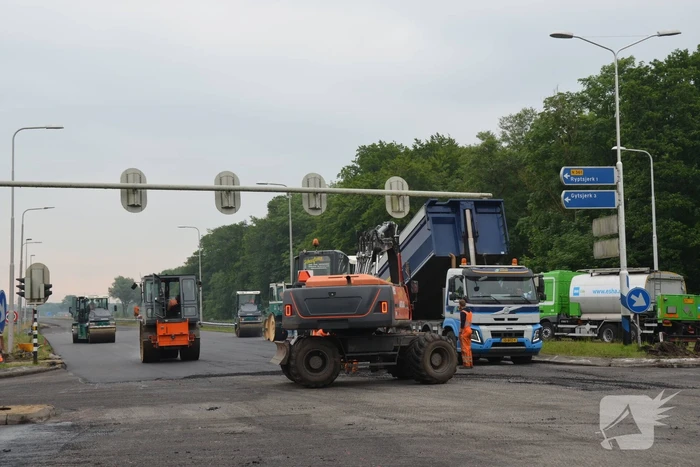Kruispunt afgesloten door groot onderhoud