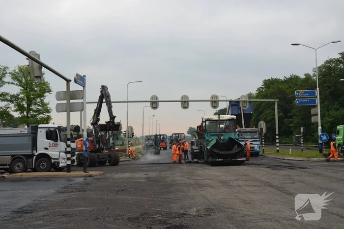 Kruispunt afgesloten door groot onderhoud