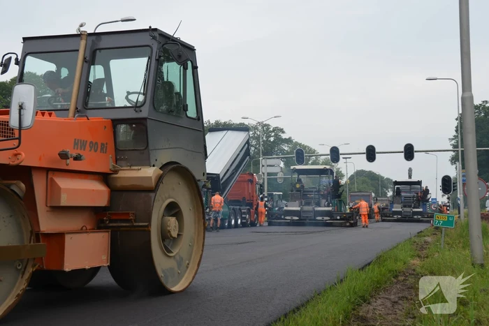 Kruispunt afgesloten door groot onderhoud
