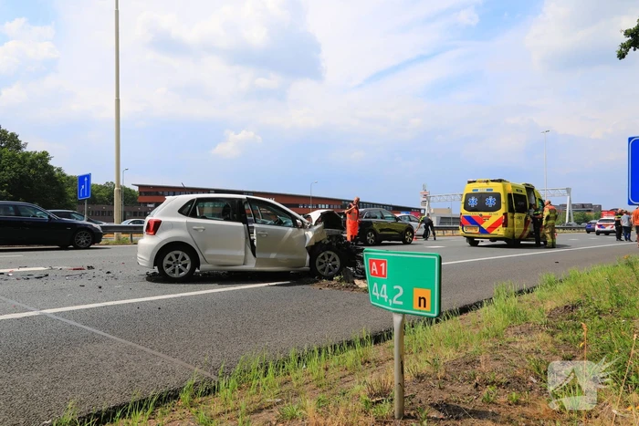 Meerdere voertuigen betrokken bij kop-staart botsing