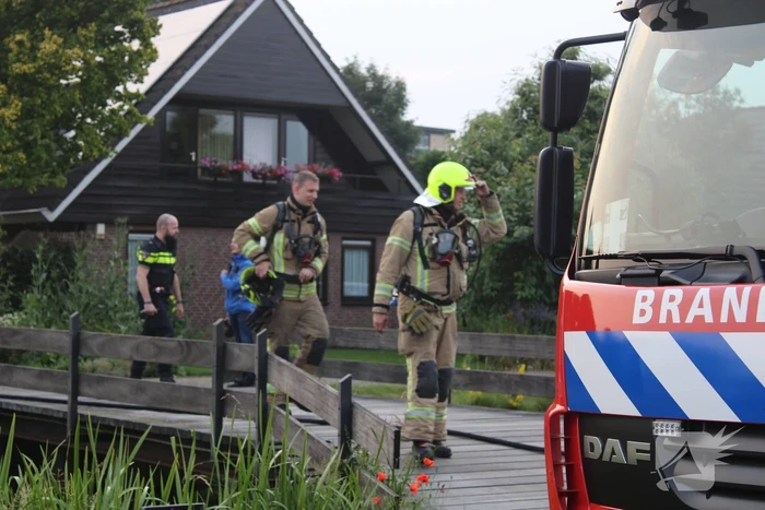 Brand in airco-unit van woning