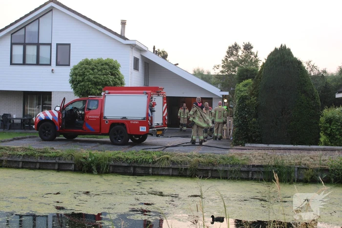 Brand in airco-unit van woning