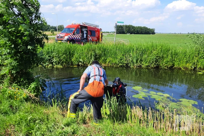 Magneetvissers vinden object in sloot