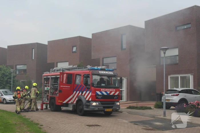 Veel rook bij brand in wasdroger