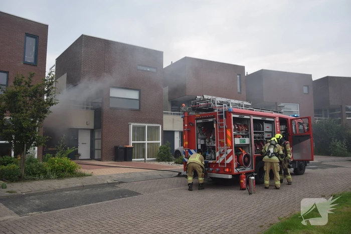 Veel rook bij brand in wasdroger