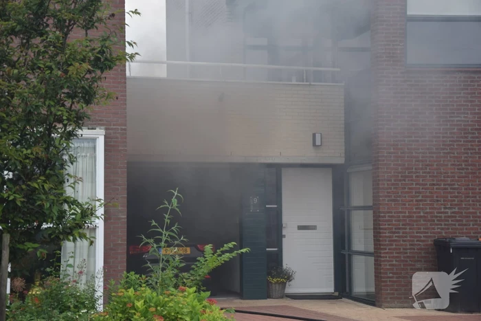 Veel rook bij brand in wasdroger