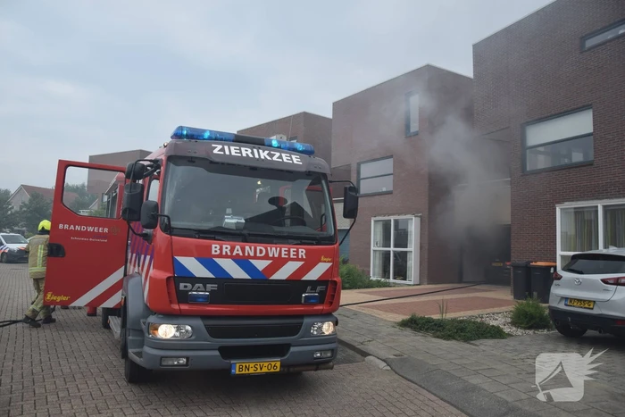 Veel rook bij brand in wasdroger