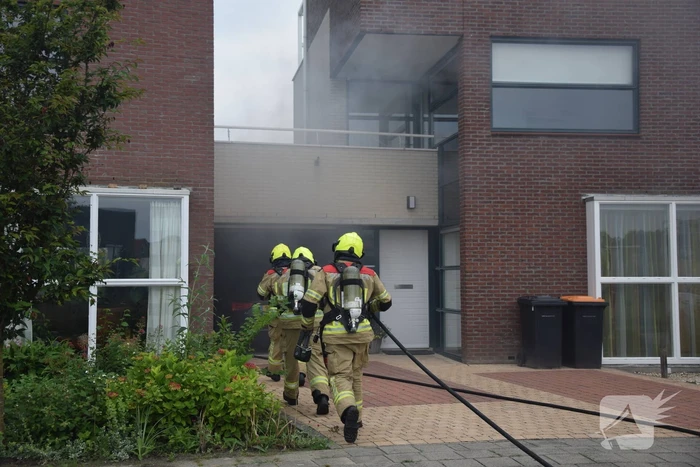 Veel rook bij brand in wasdroger