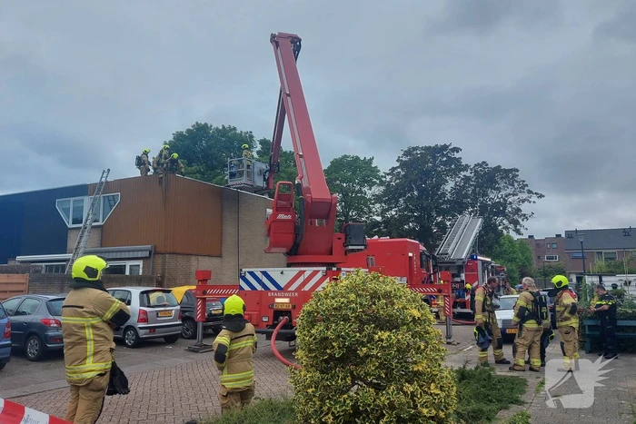 Brand op dak van woning door werkzaamheden