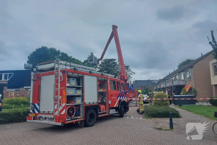 Brand op dak van woning door werkzaamheden