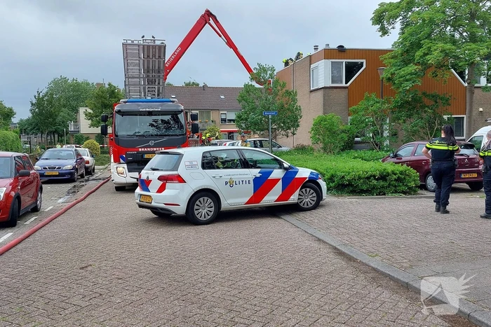 Brand op dak van woning door werkzaamheden