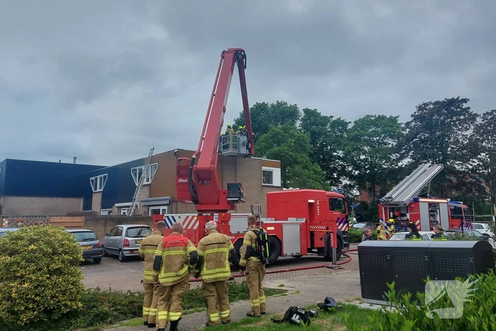 Brand op dak van woning door werkzaamheden
