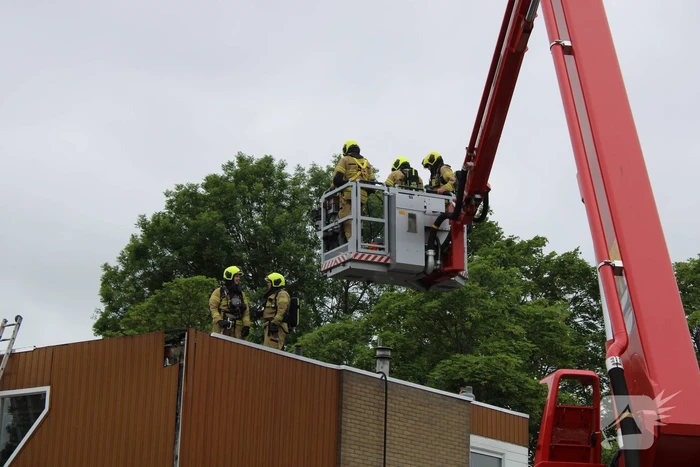 Brand op dak van woning door werkzaamheden
