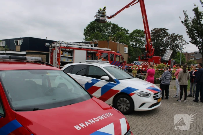 Brand op dak van woning door werkzaamheden