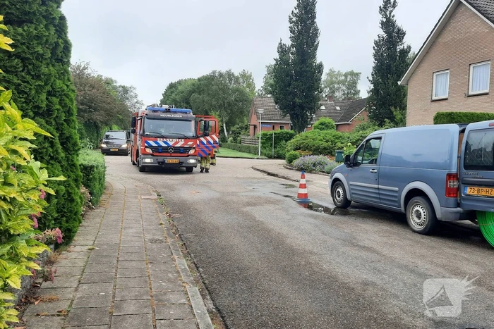 Gasleiding geraakt bij graafwerkzaamheden