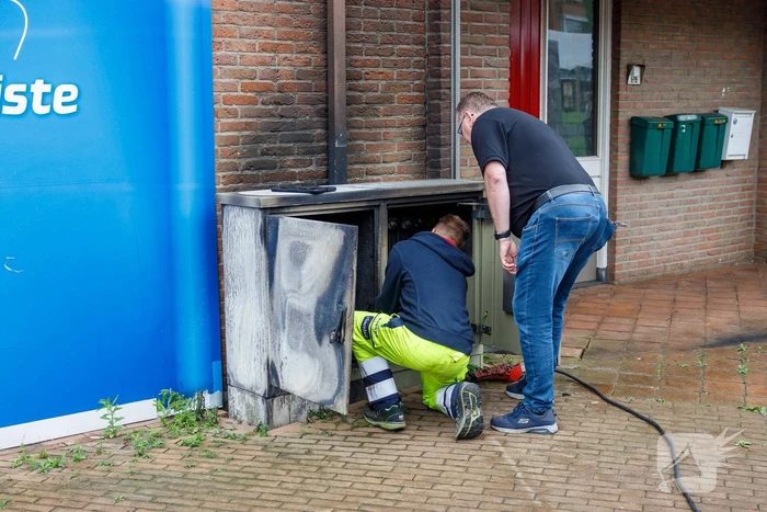 Markt zonder stroom na brand in elektriciteitskast