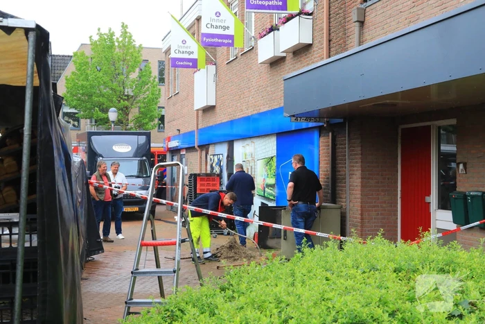 Markt zonder stroom na brand in elektriciteitskast