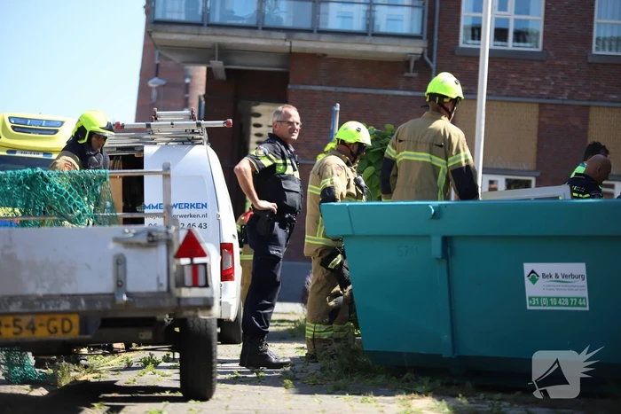 Voorgevel woning deels ingestort bij werkzaamheden