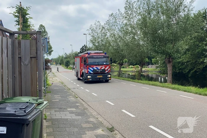 Gaslekage ontstaan bij werkzaamheden in tuin