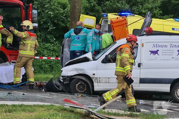 Ernstig ongeval op rotonde