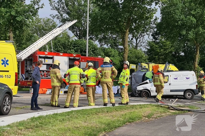 Ernstig ongeval op rotonde