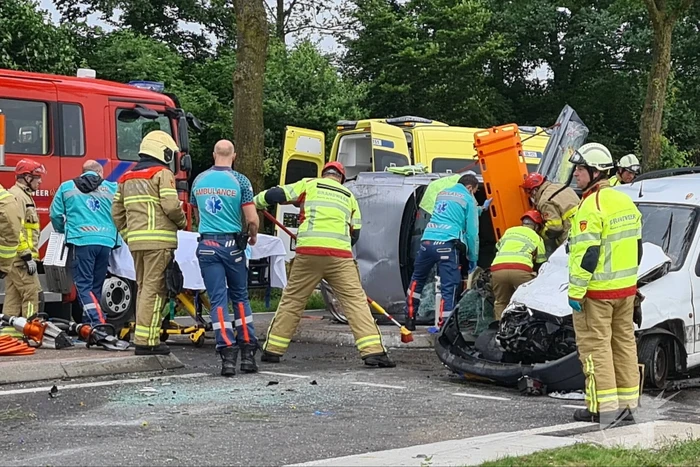 Ernstig ongeval op rotonde