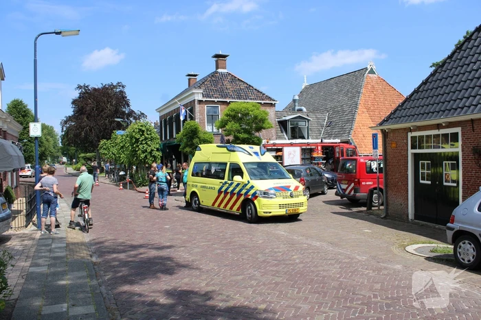Brand in keuken van eetcafé