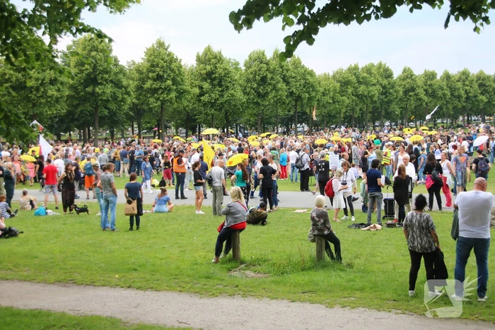 Demonstratie tegen vaccineren van kinderen