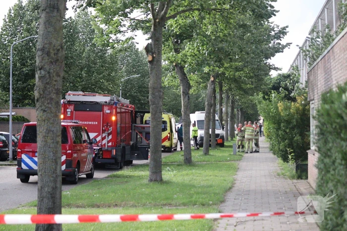 Bus met mogelijke gevaarlijke stoffen rijdt tegen boom